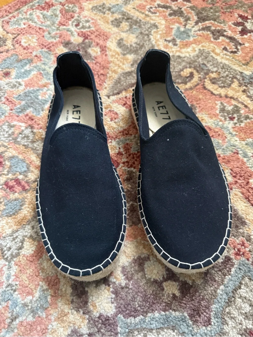 American Eagle Outfitters AE77 Premium Black Canvas Espadrilles